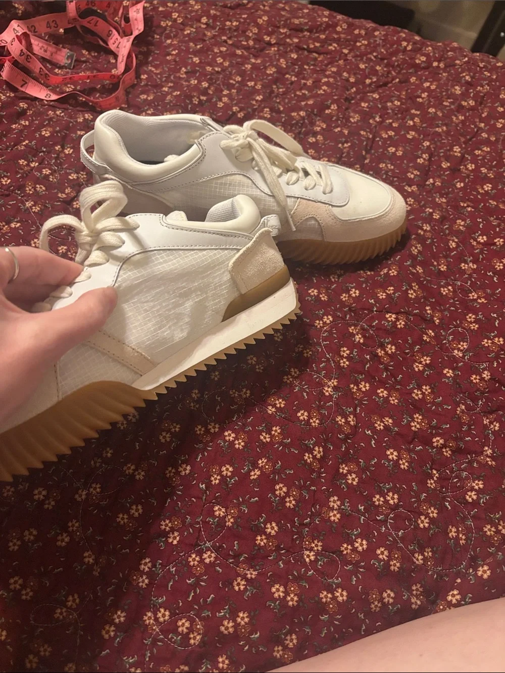 rag & bone White and Gum Low-Top Sneakers